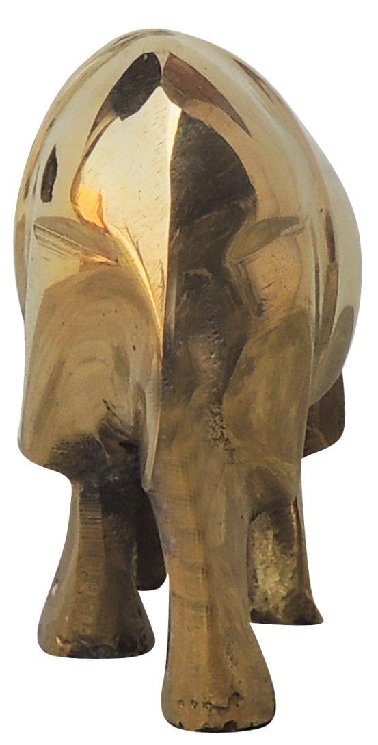 Brass Showpiece Rhino, Gainda, Genda Statue - Image 4