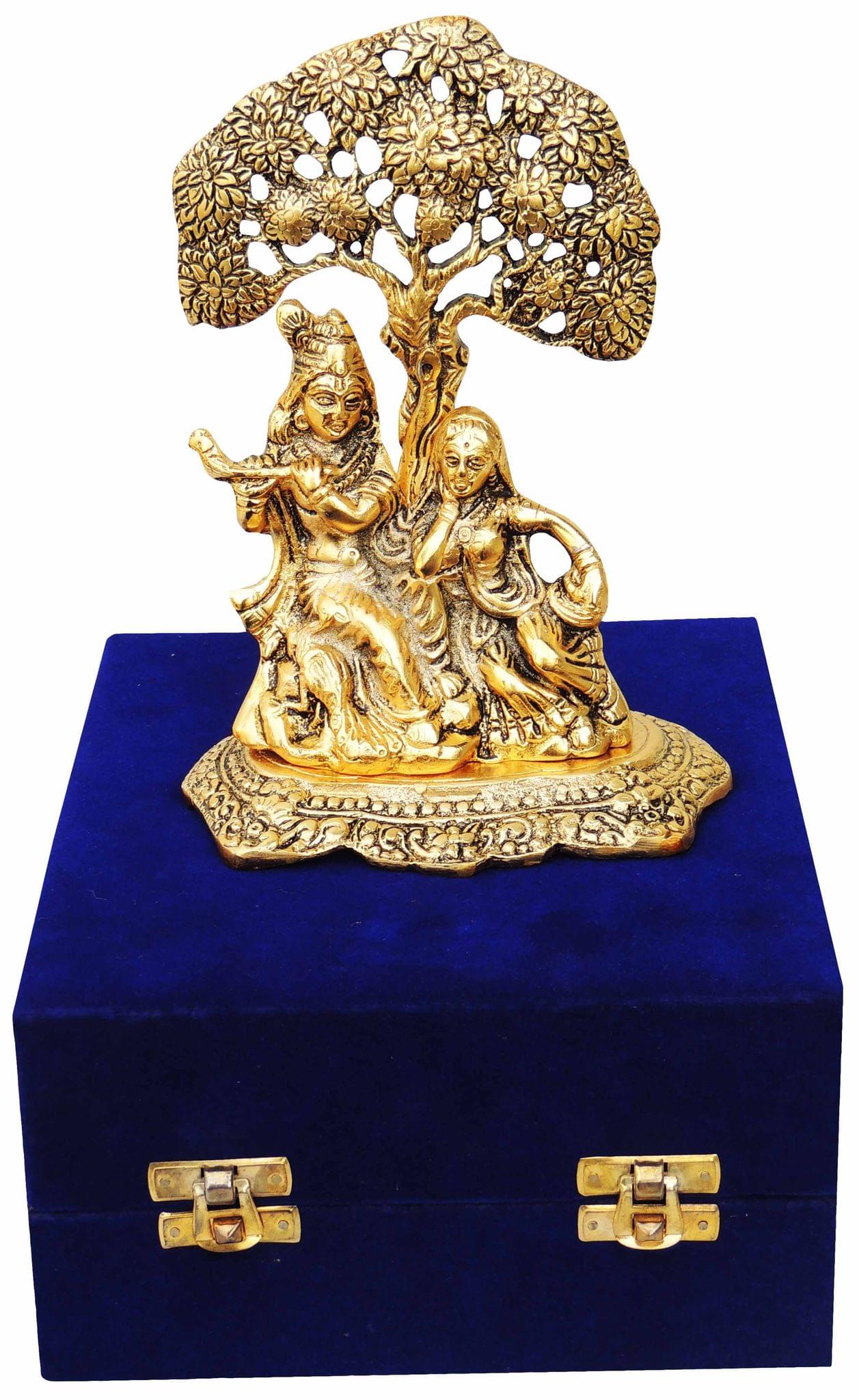 Showpiece Radha Krishna Statue Sitting On Tree