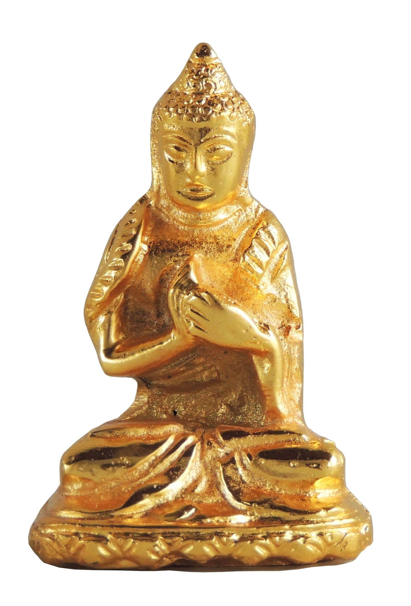 Aluminium Showpiece Buddha Gold Statue