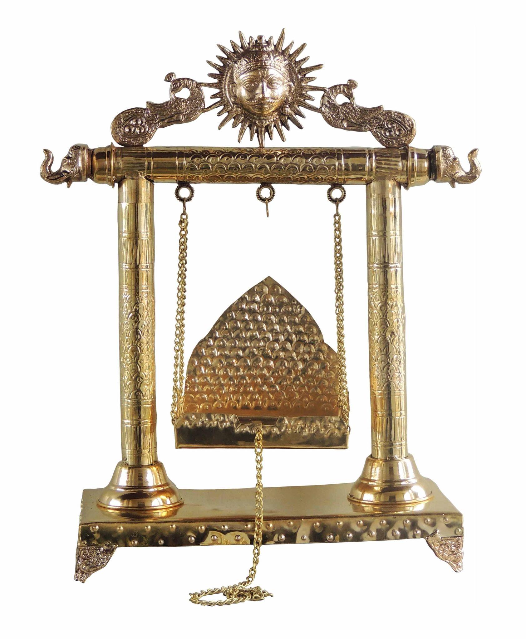Brass Laddu Gopal Jhula For God Idol - Image 2