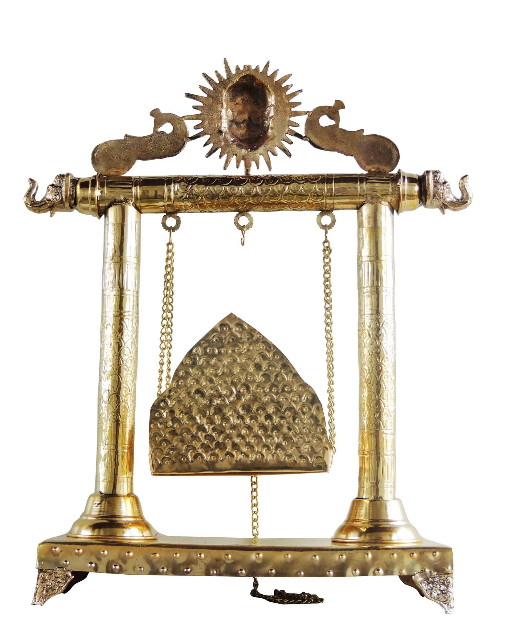 Brass Laddu Gopal Jhula For God Idol - Image 3
