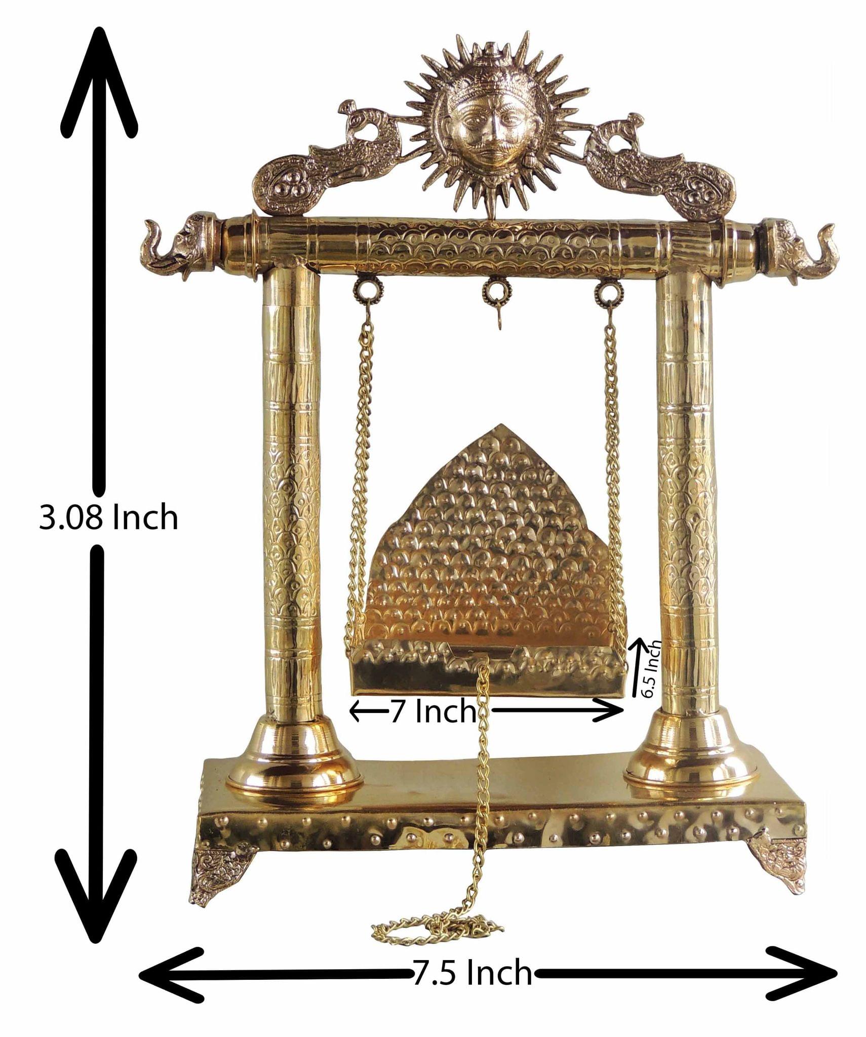 Brass Laddu Gopal Jhula For God Idol