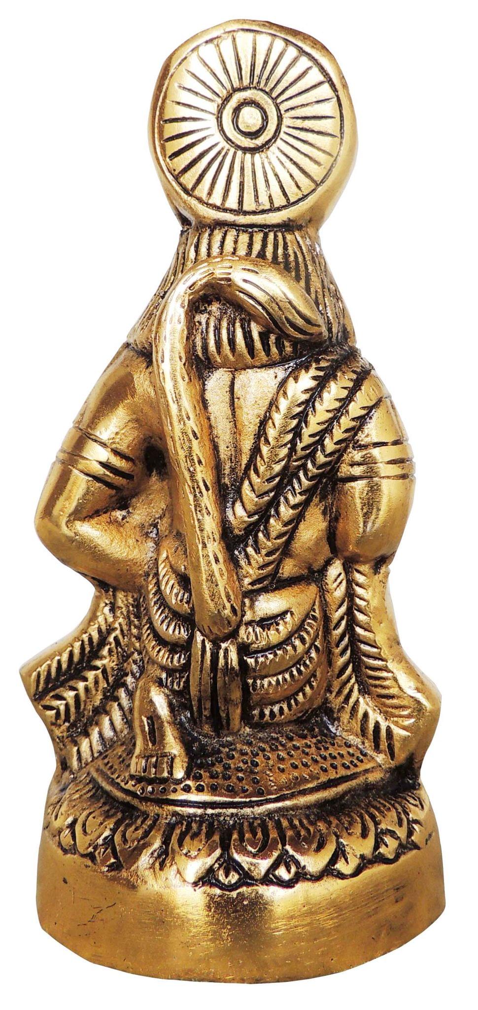 Aluminium Showpiece Hanuman JI Statue With Brass Antique Finish - Image 3