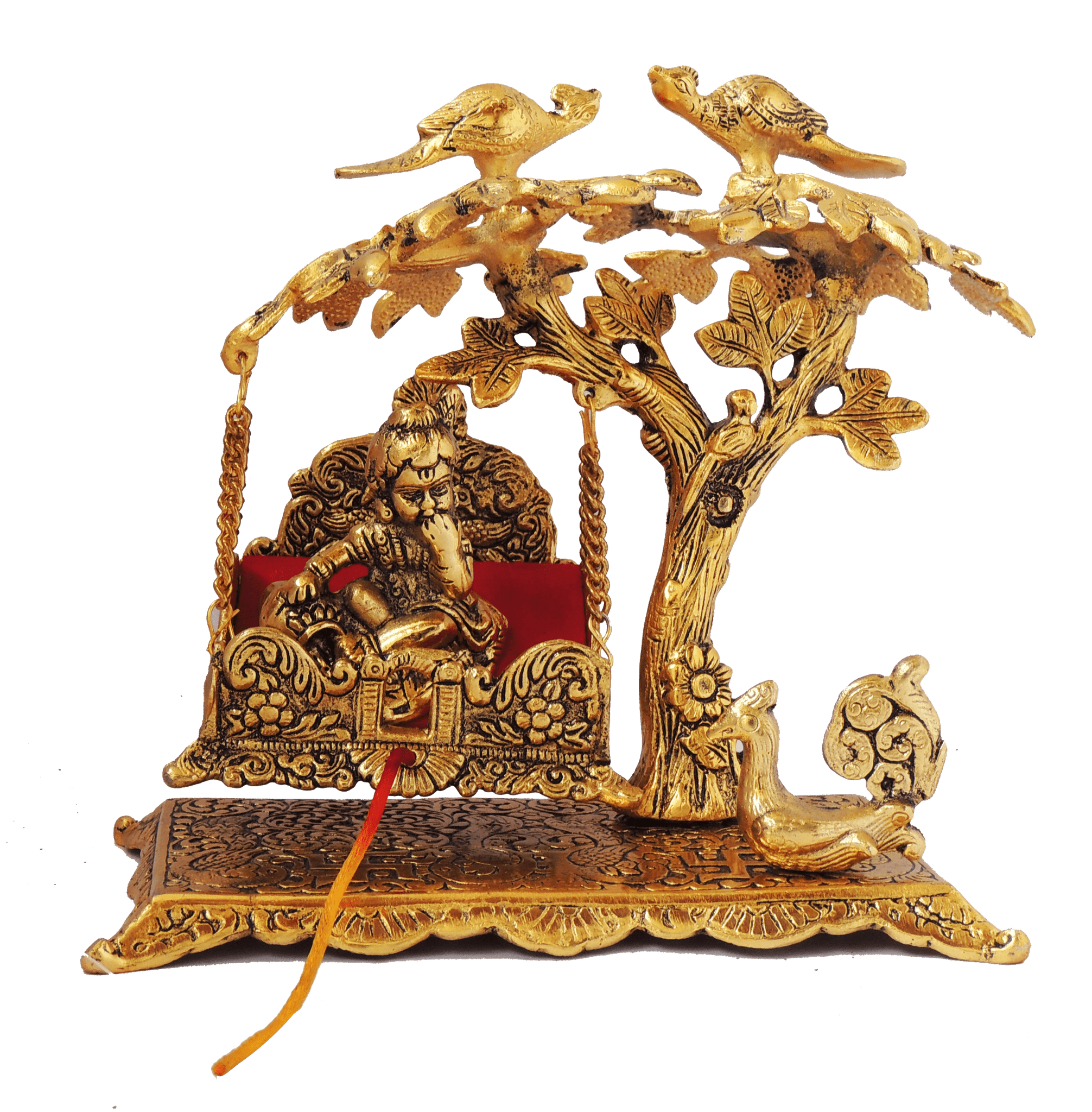 Aluminium Showpiece Laddu Gopal With Jhula