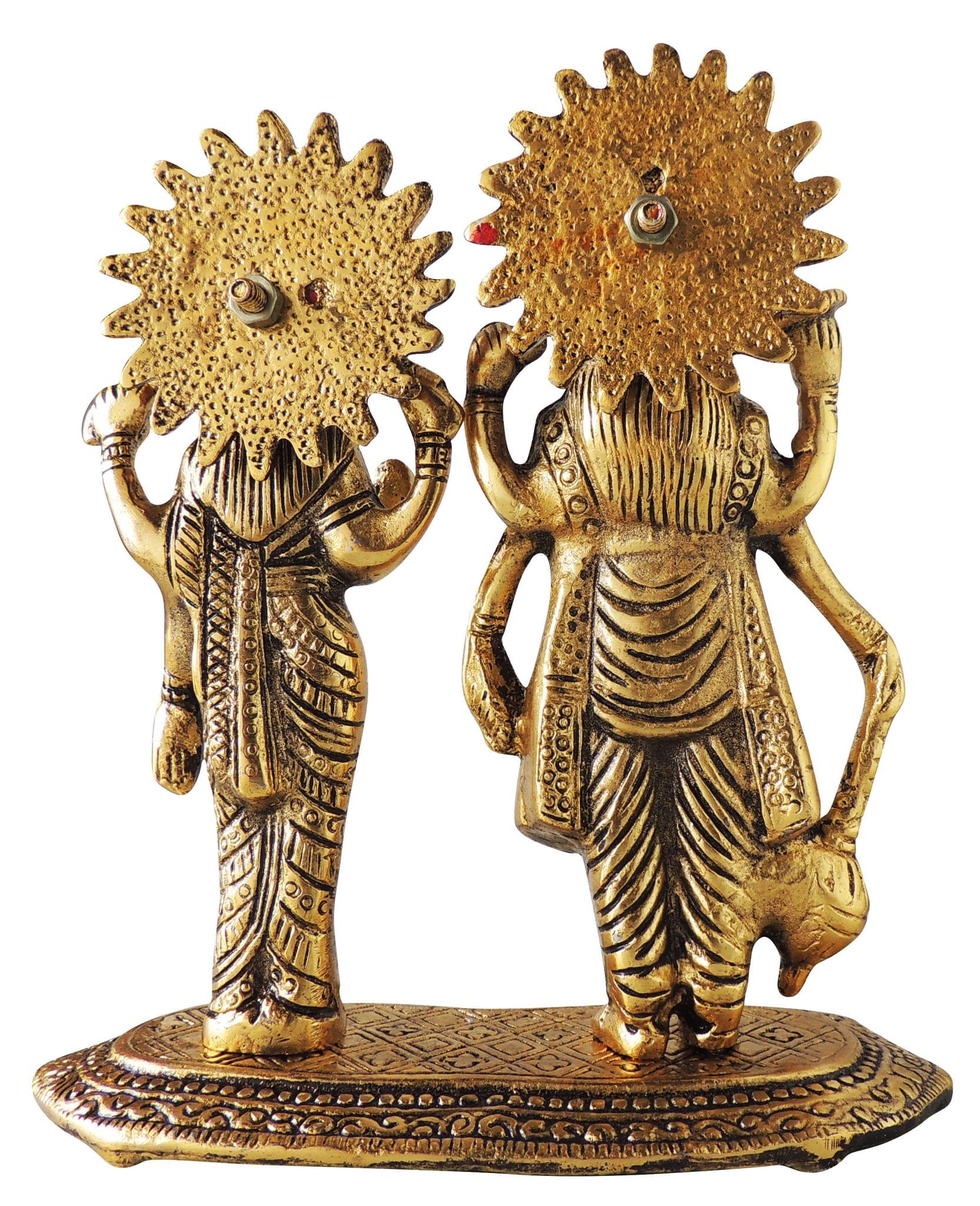 Aluminium Showpiece Vishnu & Laxmi Statue - Image 2