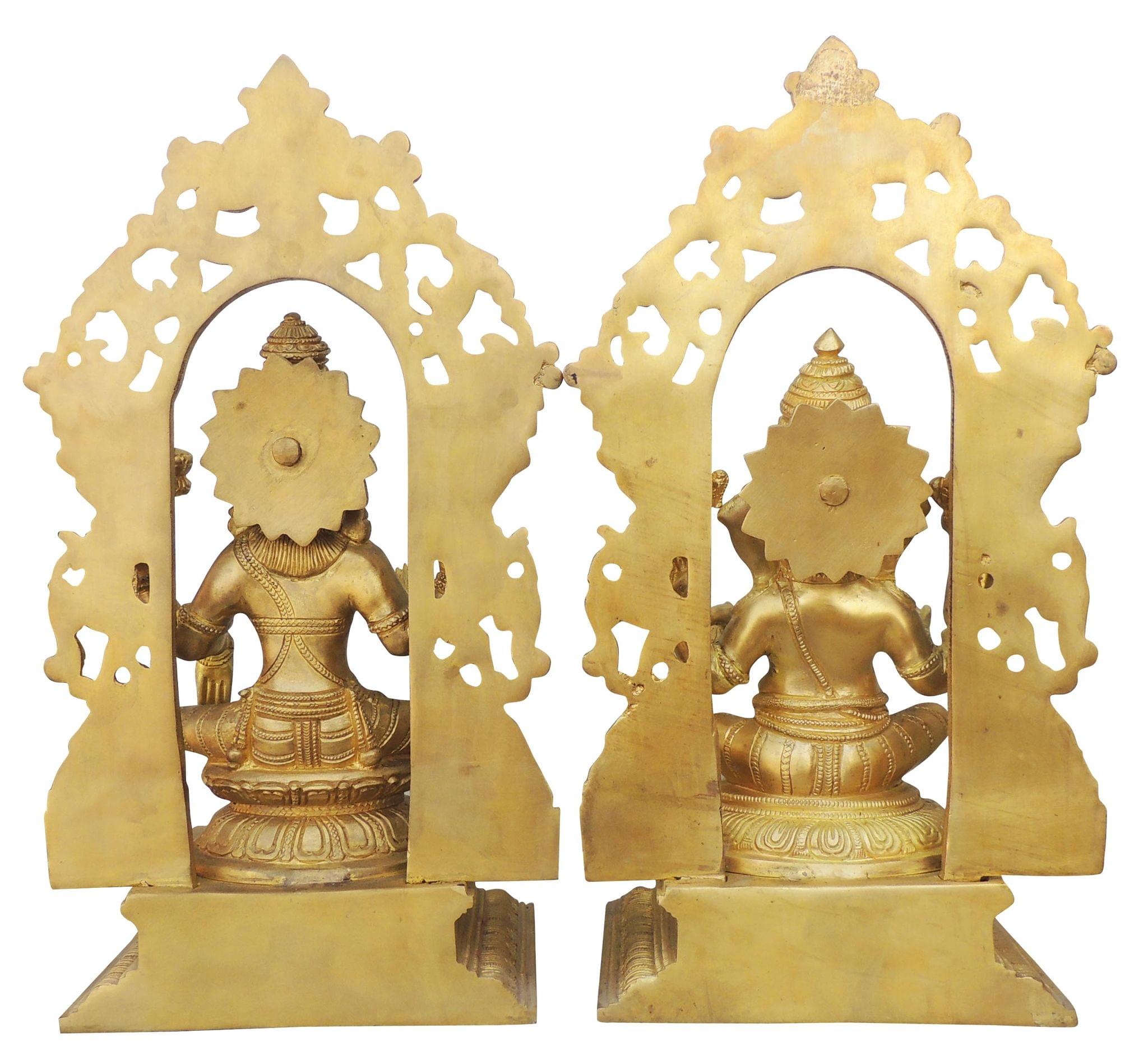Brass Showpiece Ganesh & Laxmi Statue - Image 2
