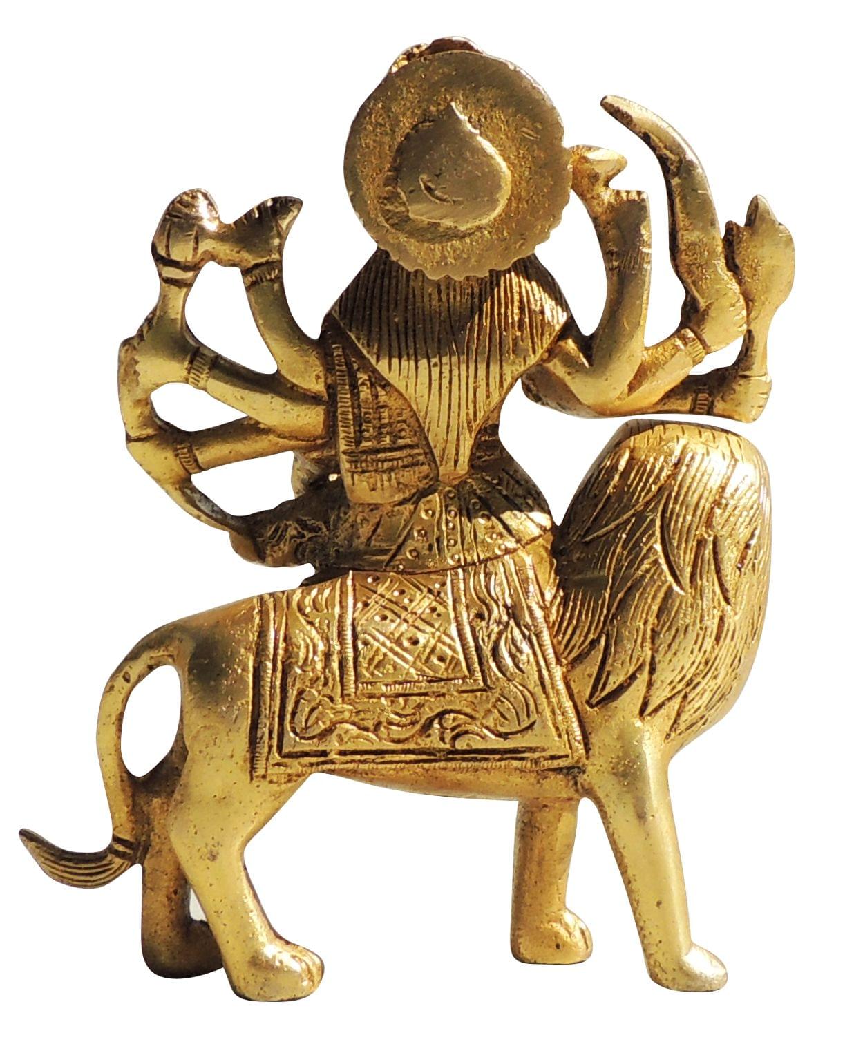 Brass Showpiece Durga Ji With Super Fine Finish God Idol Statue - Image 3
