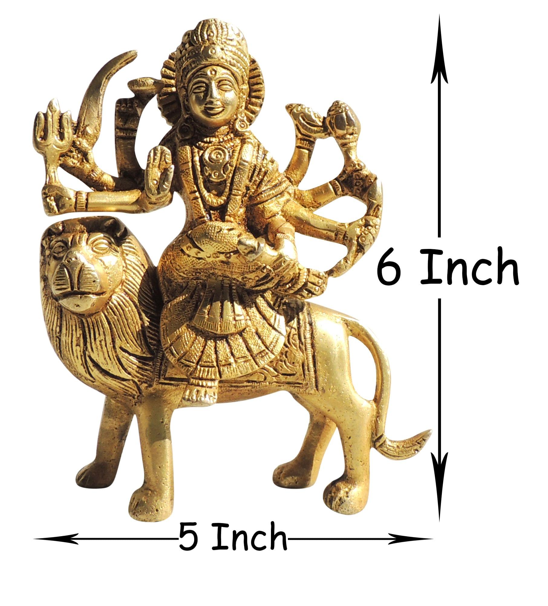 Brass Showpiece Durga Ji With Super Fine Finish God Idol Statue