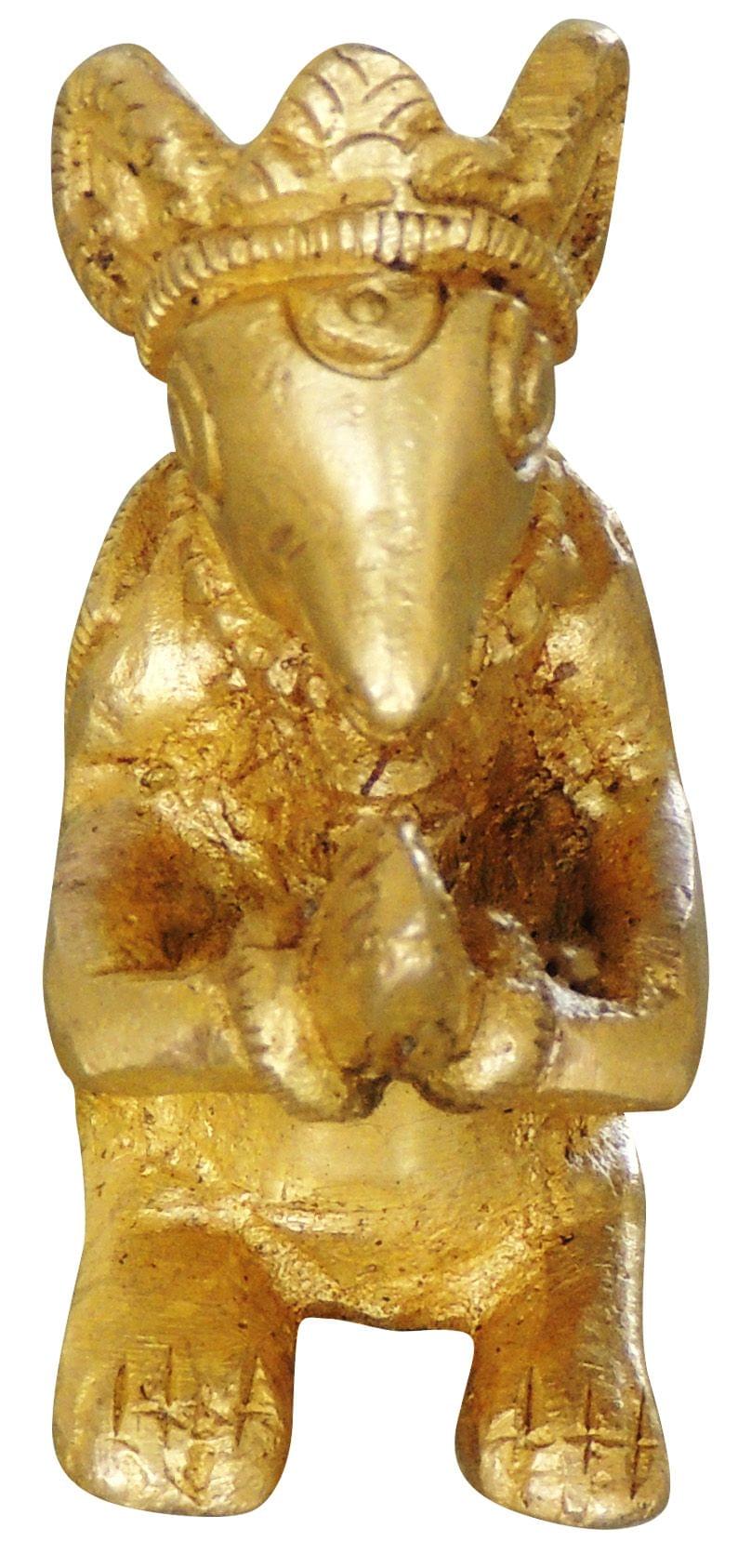 Brass Showpiece Brass Rat (Chooha) Statue - Image 4