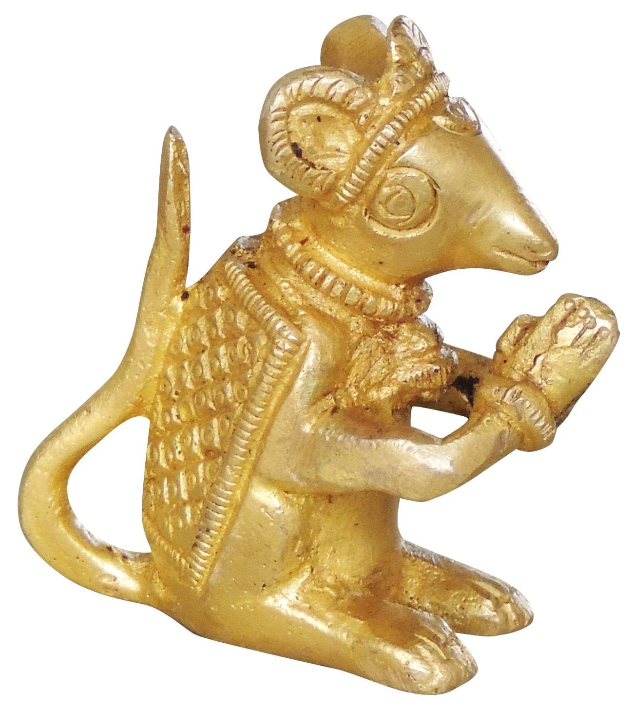 Brass Showpiece Brass Rat (Chooha) Statue - Image 2