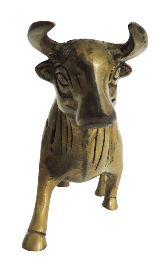 Brass Showpiece Bull Statue - Image 3