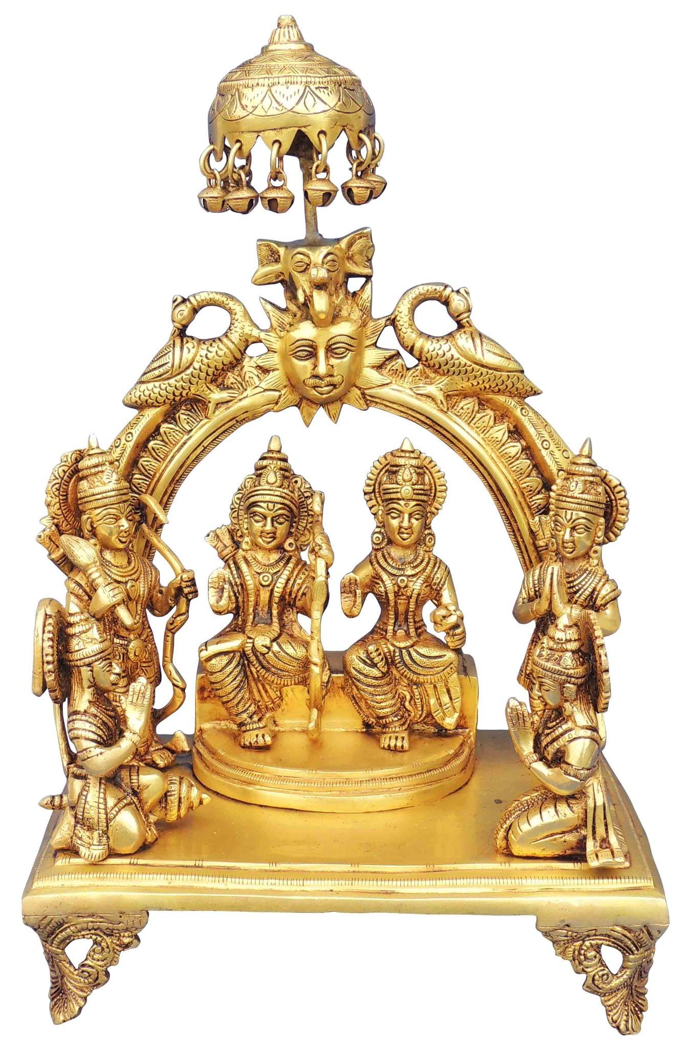 Brass Ram Darbar idol statue