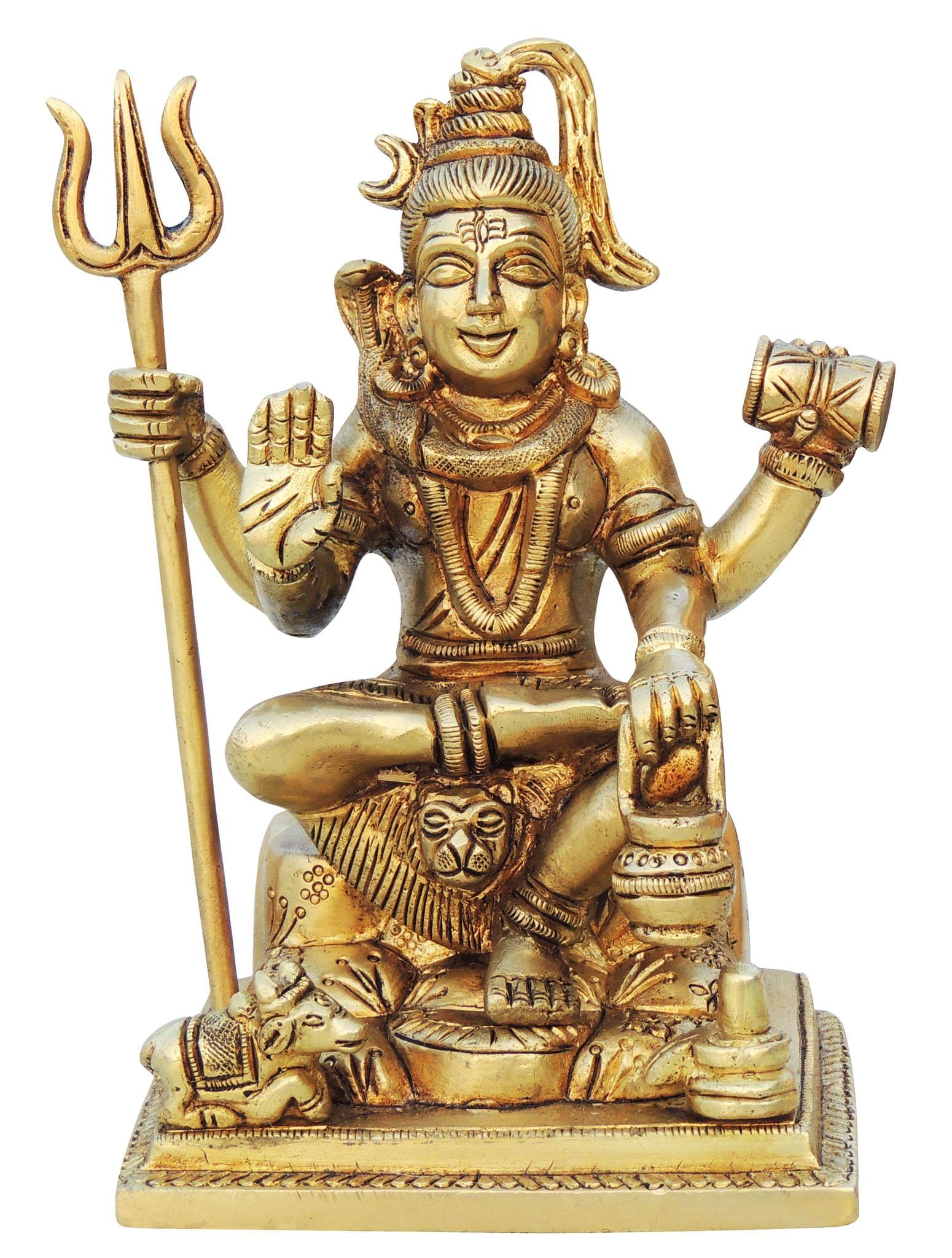 Brass Showpiece Shiv Ji God Idol Statue