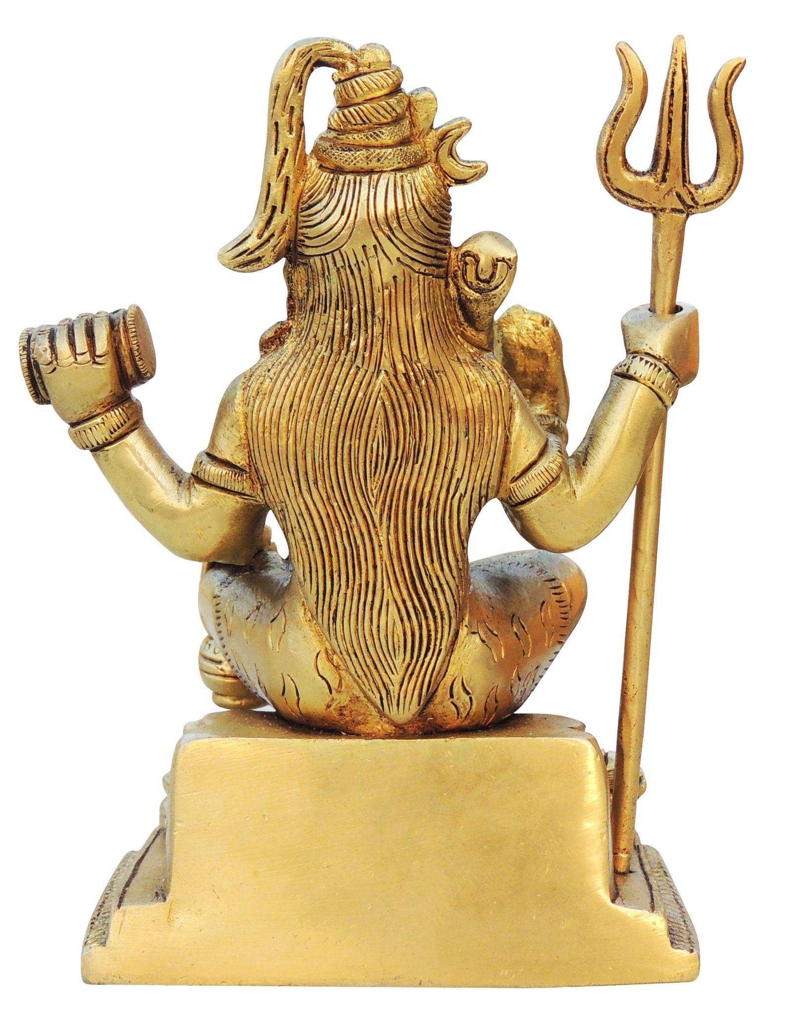 Brass Showpiece Shiv Ji God Idol Statue - Image 2