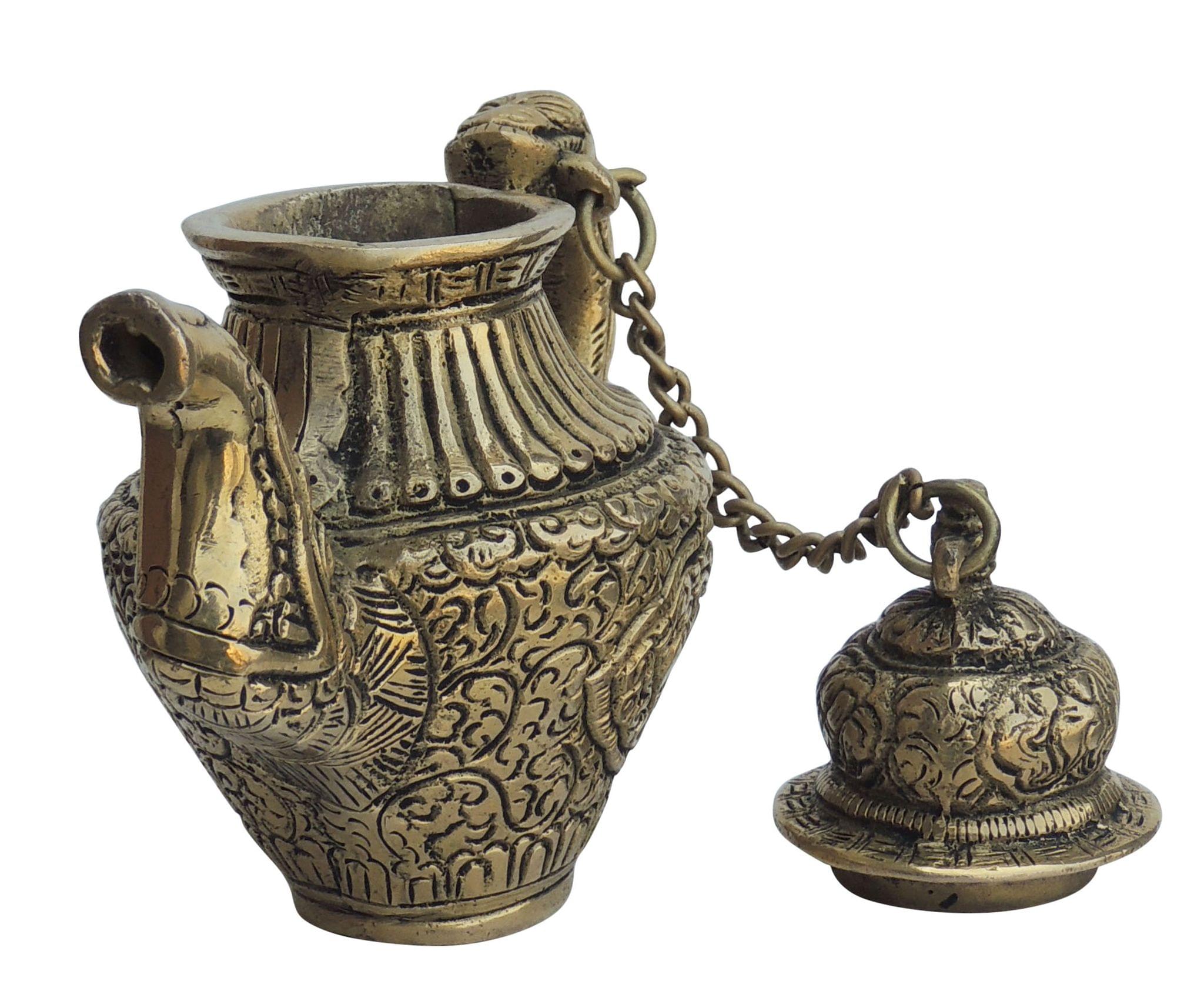 Brass Tea Pot Kettle, Ketli - Image 3