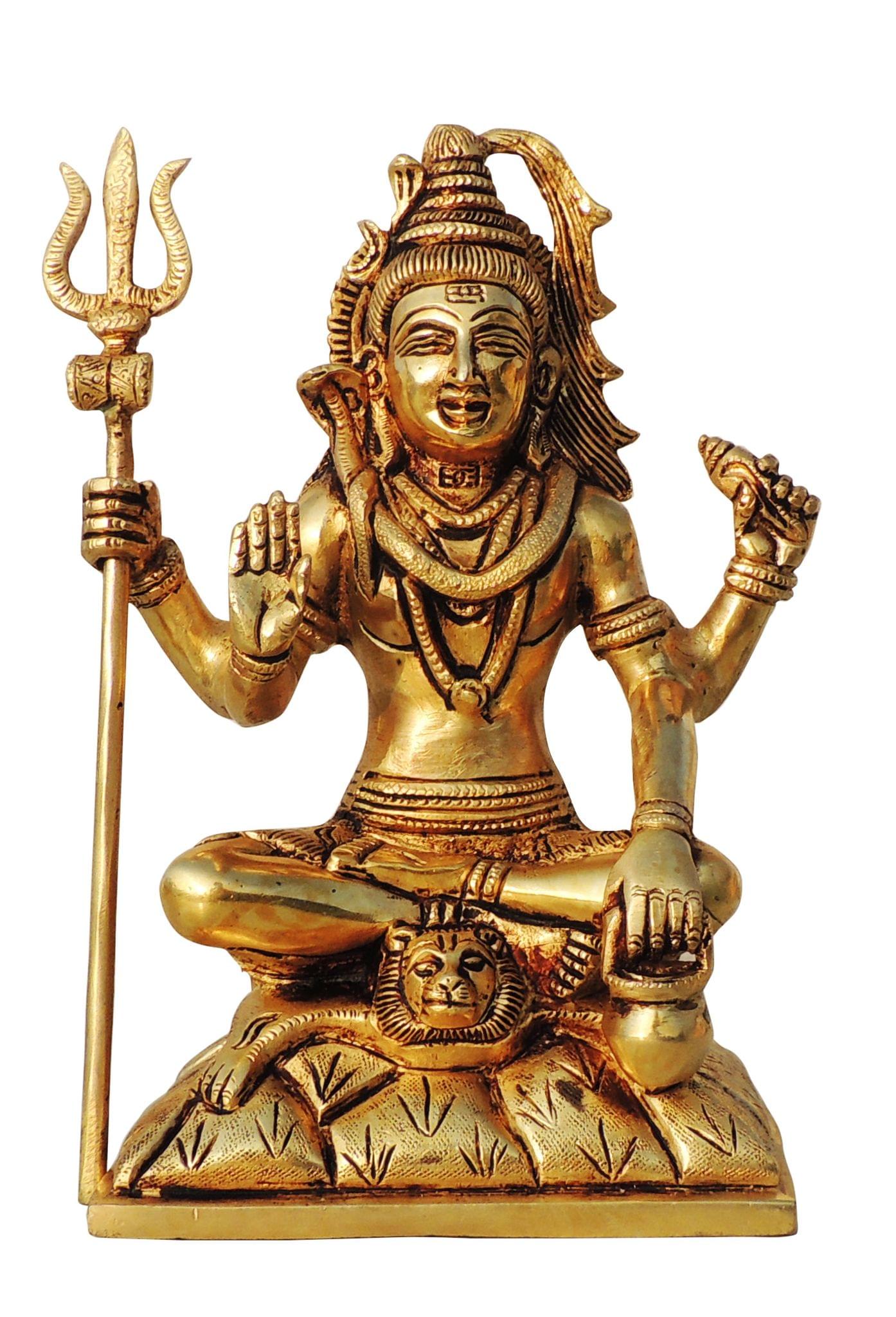Brass Showpiece Shiv Ji God Idol Statue