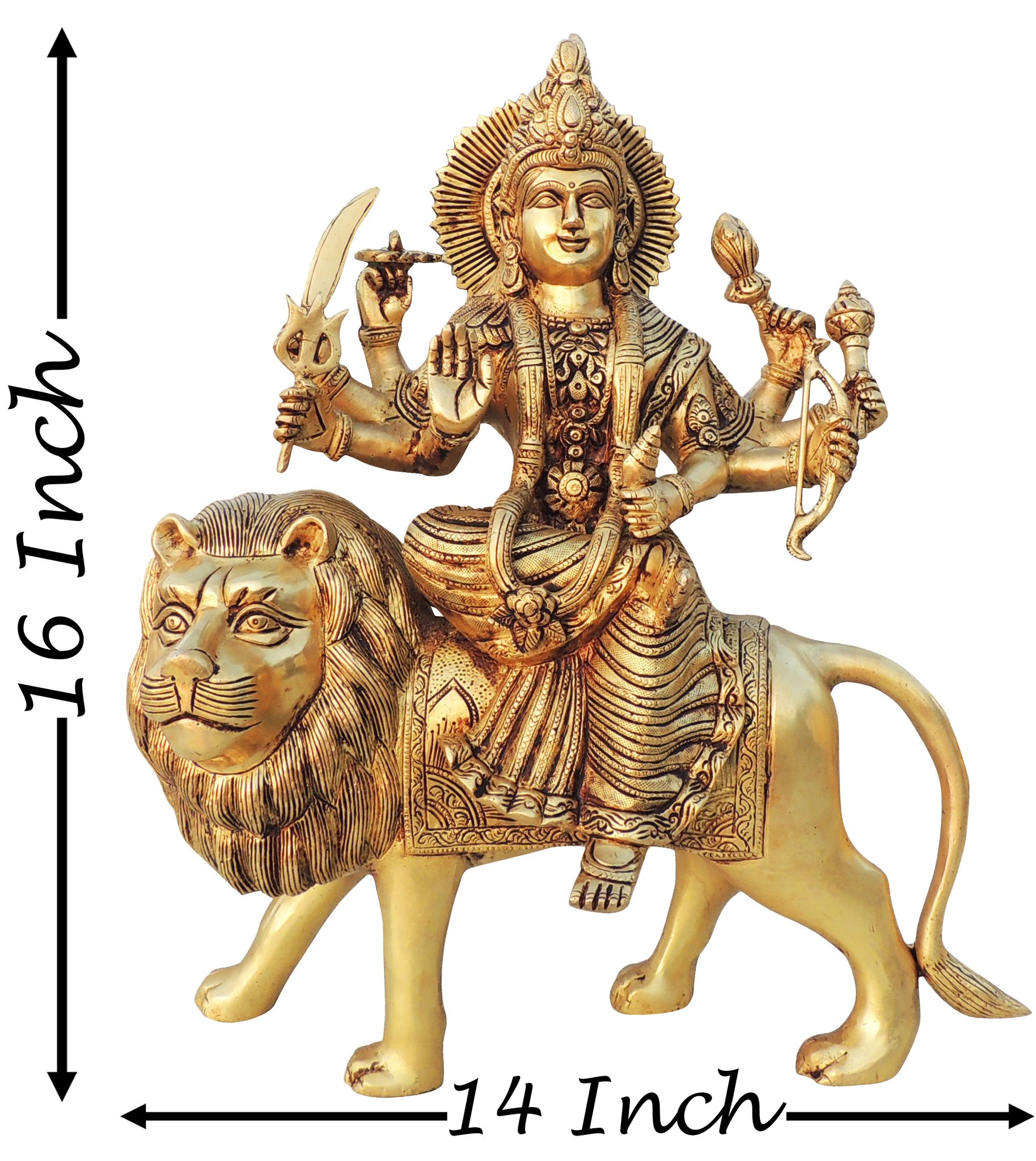 Brass Showpiece Durga Ji God Idol Statue