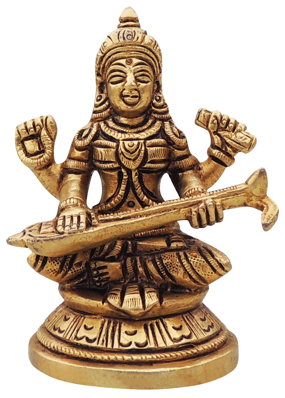 Brass Showpiece Saraswati God Idol Statue
