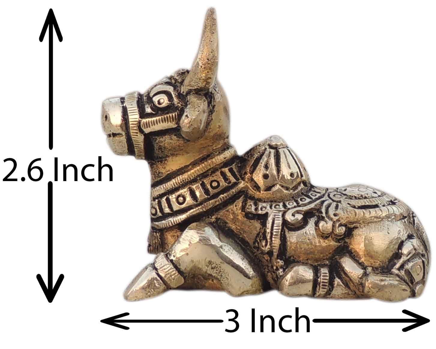 Brass Showpiece Nandi God Idol Statue