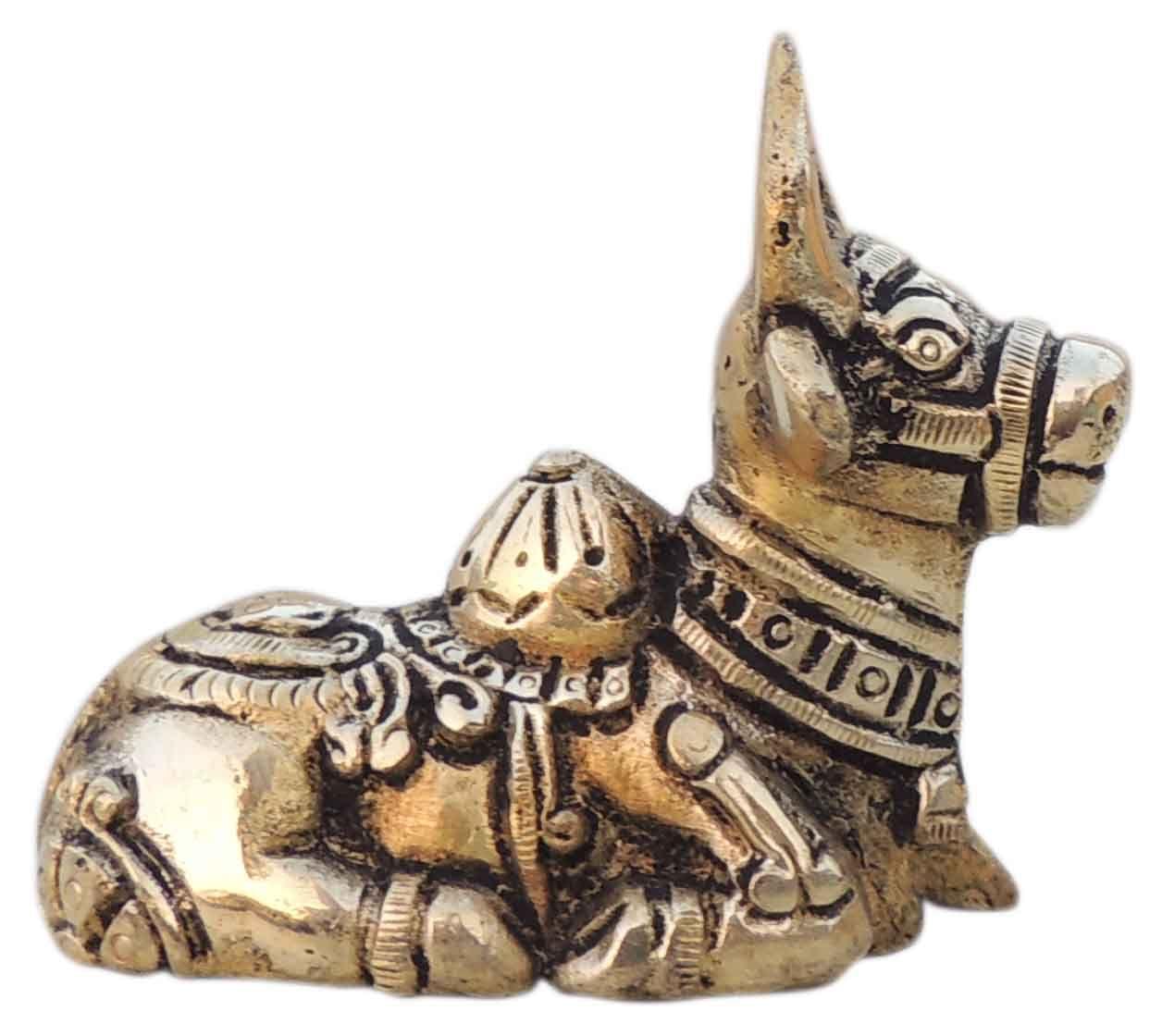 Brass Showpiece Nandi God Idol Statue - Image 2