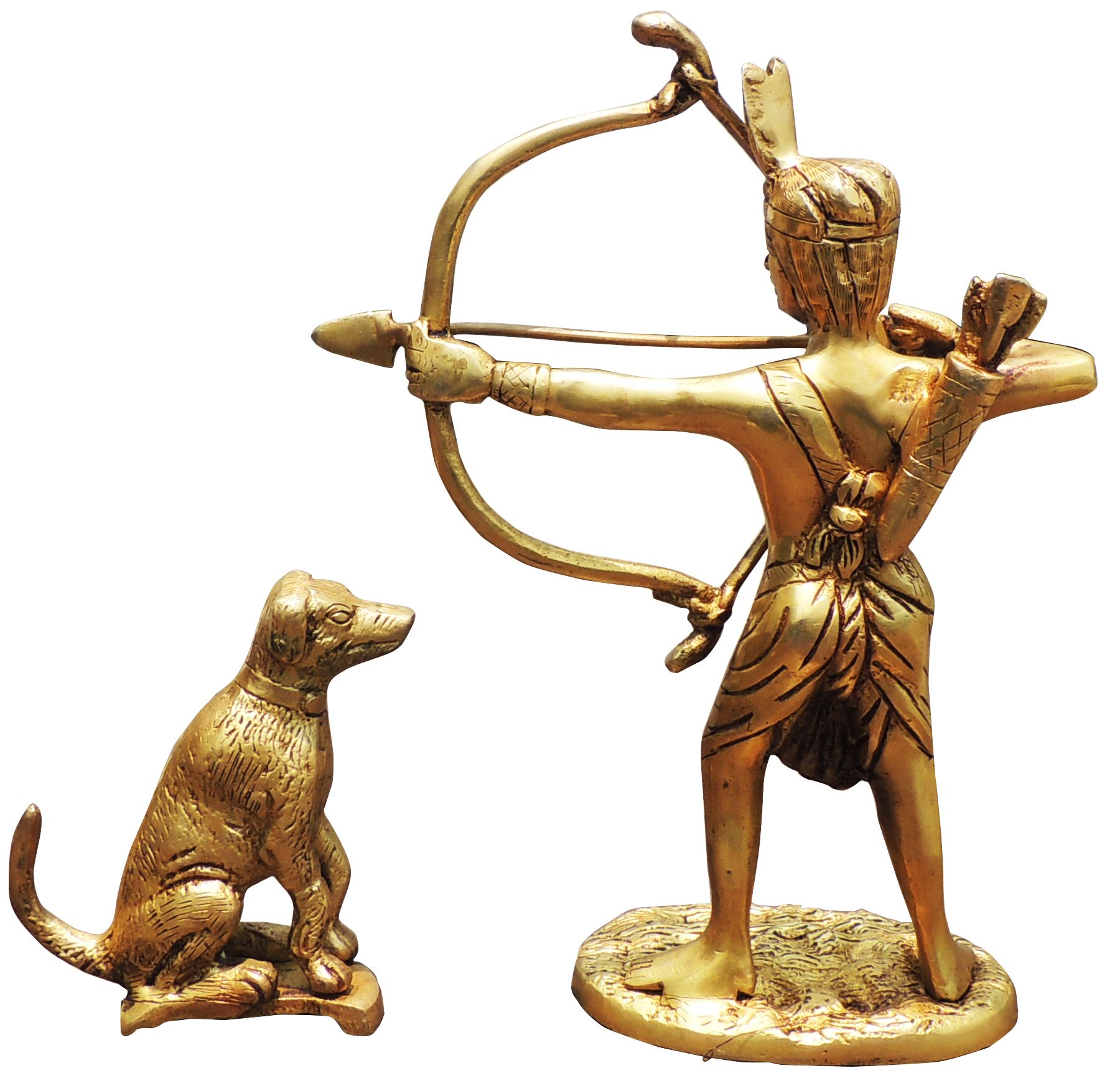 Brass Showpiece eklavya God Idol Statue - Image 2