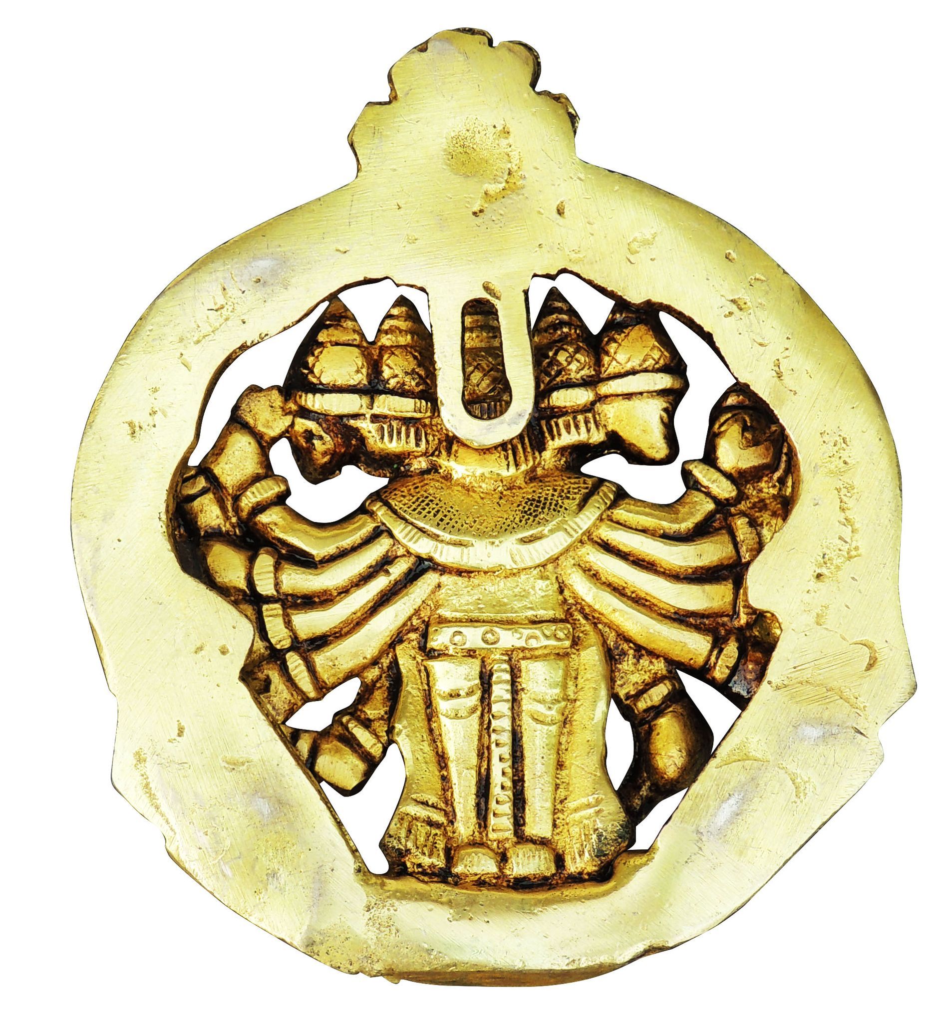 Brass Showpiece Panchmukhi Hanuman God Idol Statue - Image 2