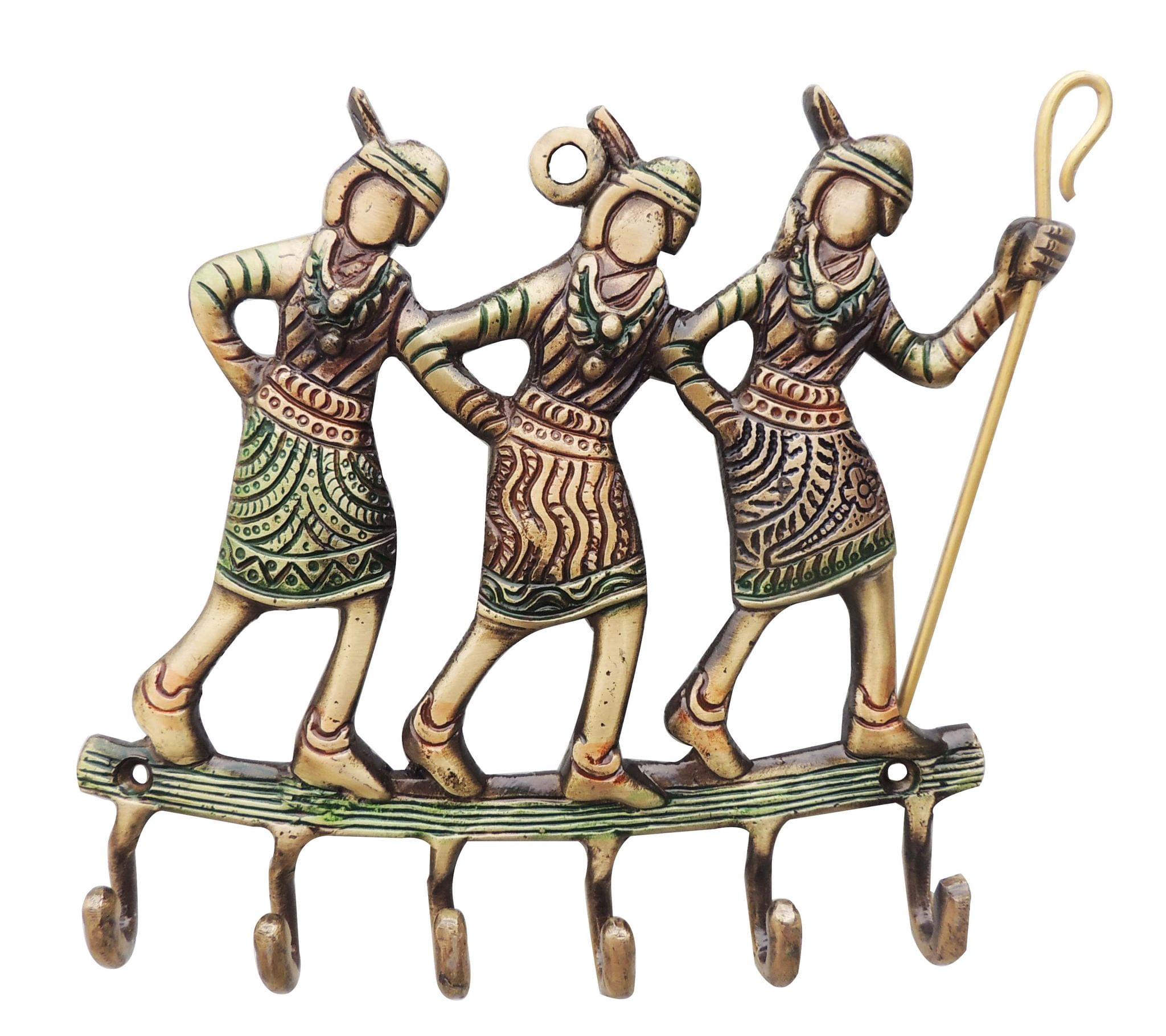 Brass Showpiece Lady Keyring