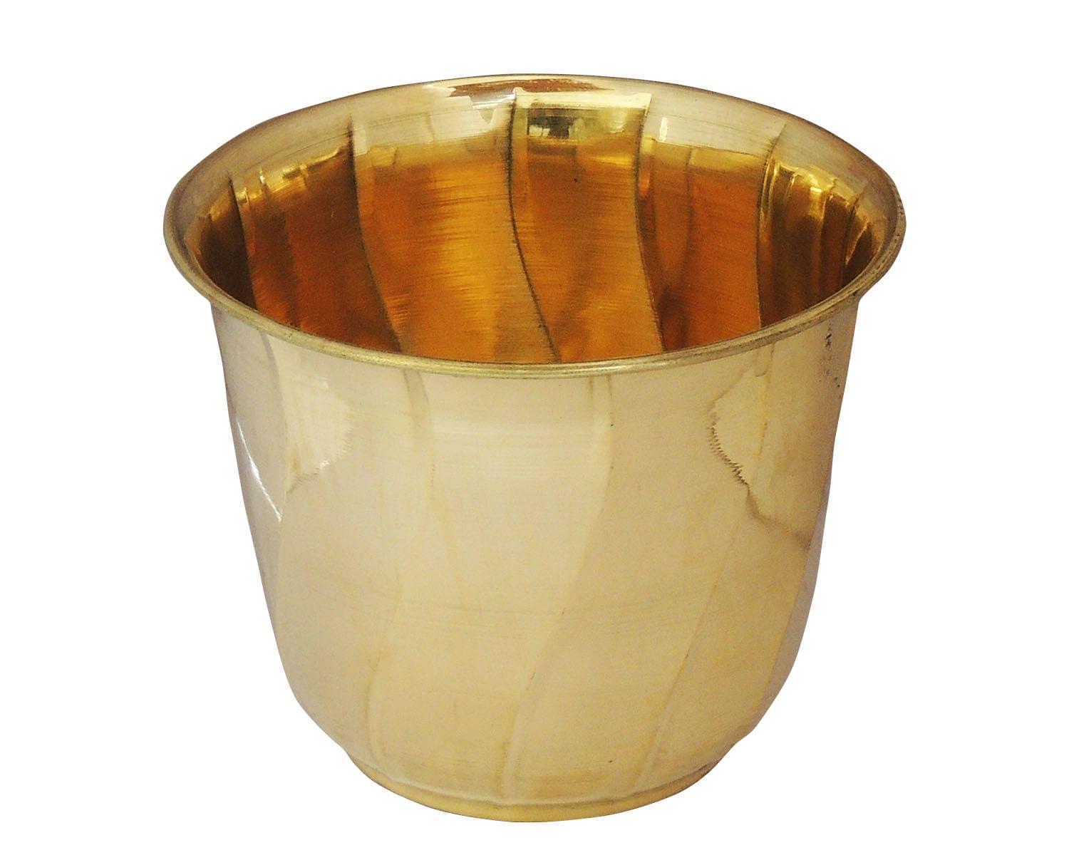 Brass planter Pot Gamala Diameter 6 Inch