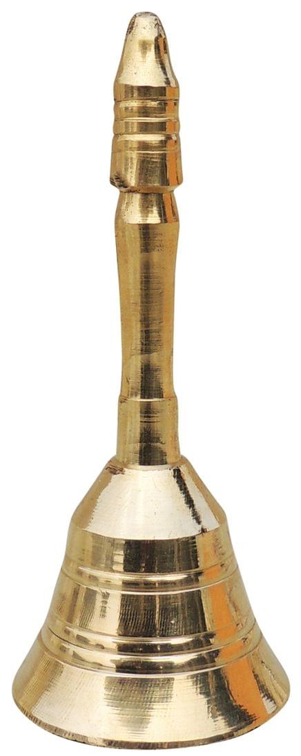 Brass Pooja Hand Bell, Meenar Ganti - Image 3