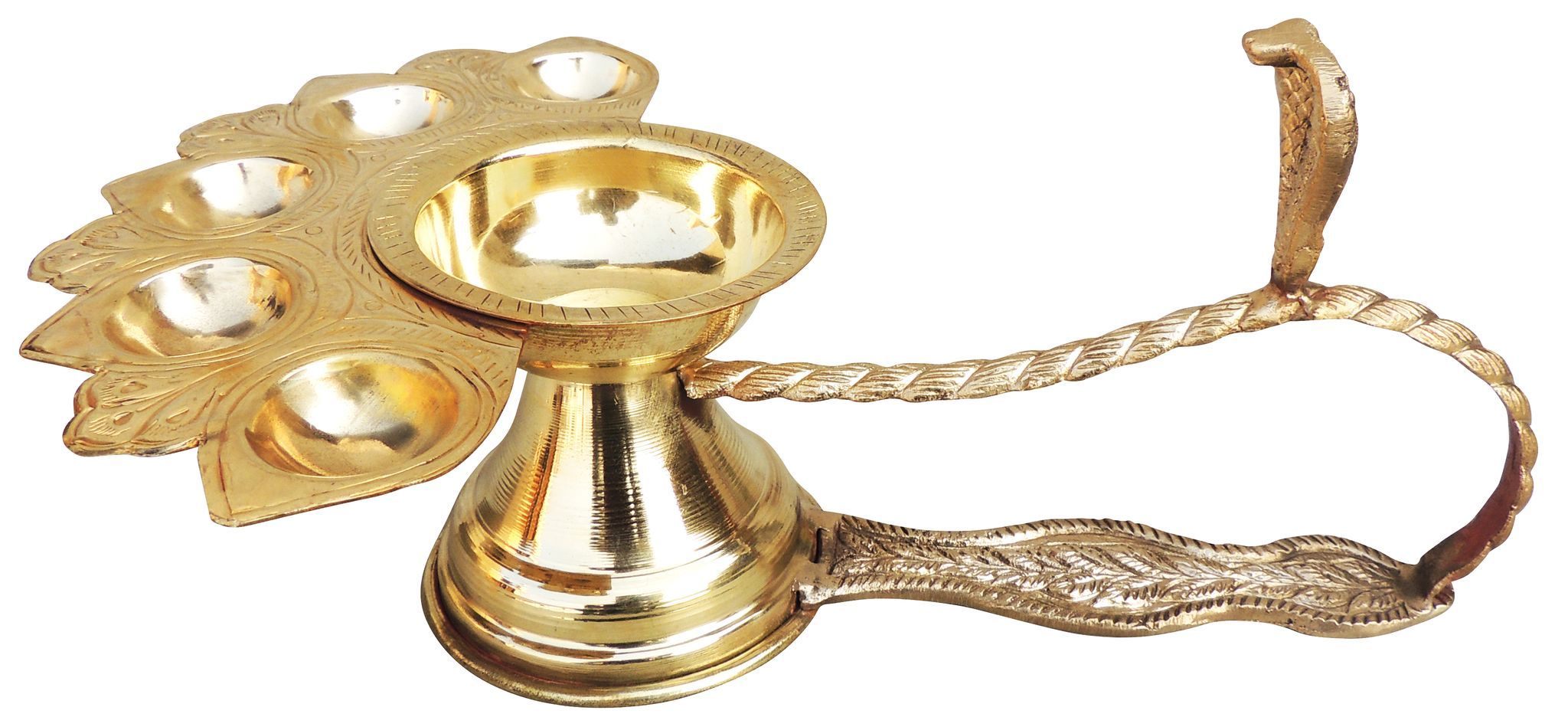 Brass Ganga Arti 5 Bati