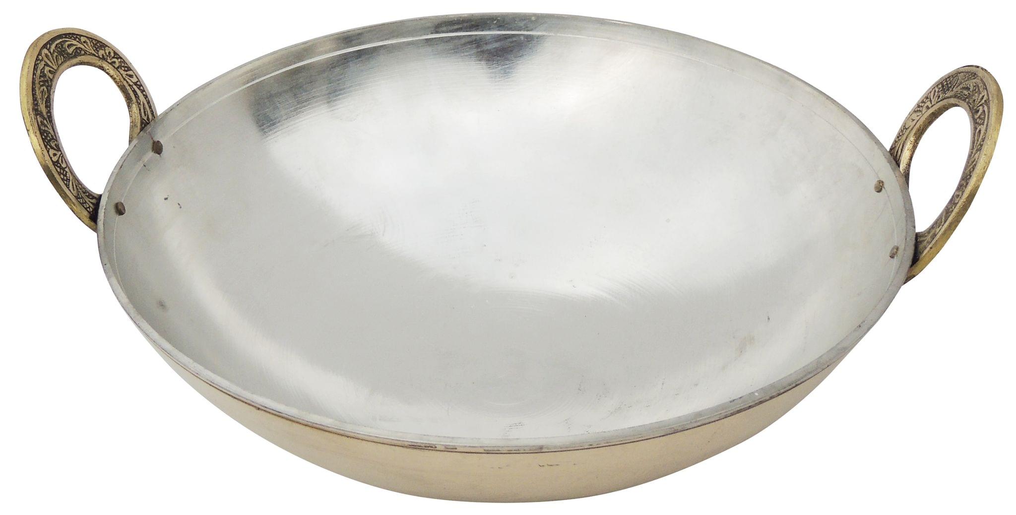 Brass Kadai With Kalai Work 3 Liter - Image 2