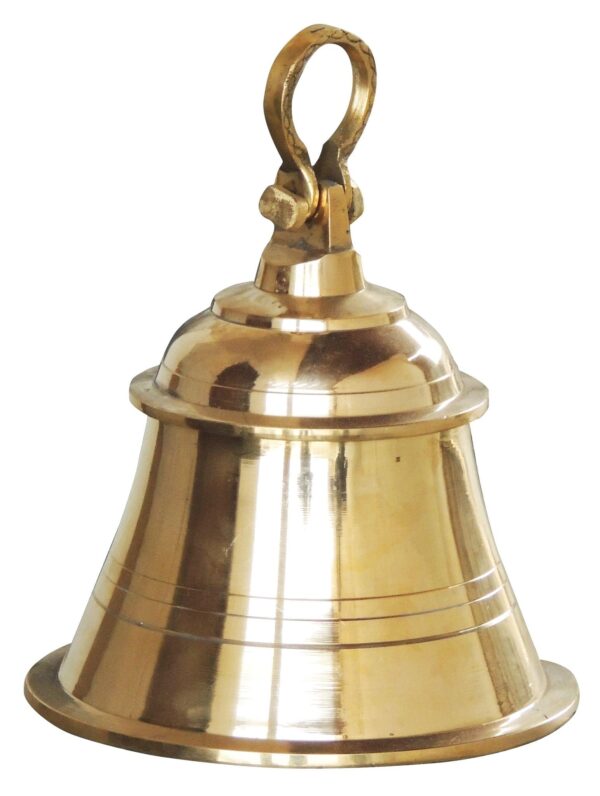 Brass Hanging Temple Pooja Bell, Ghanta Plain - BharatSeLo