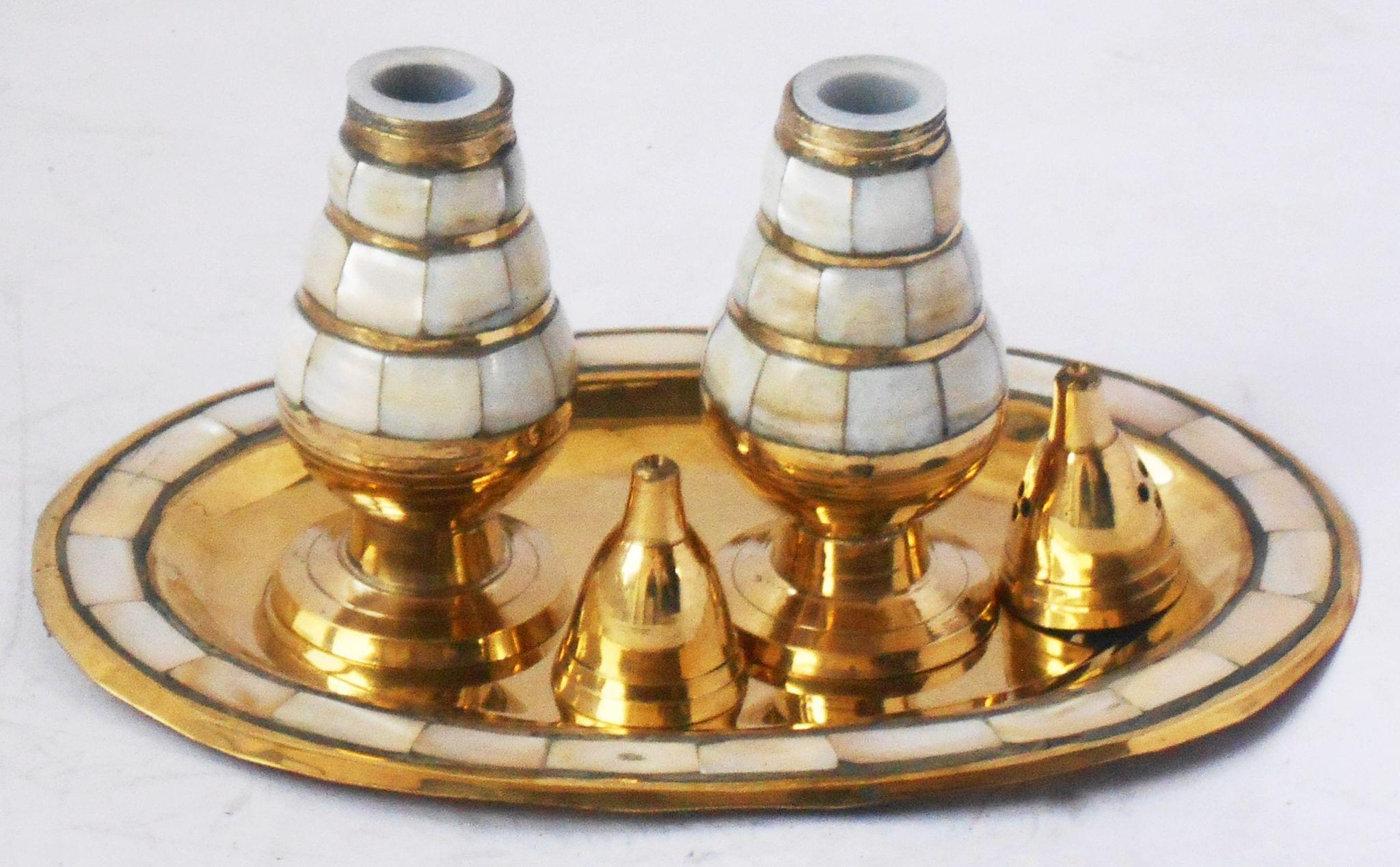 Brass Namak Dani and Mirch Dani Salt and Pepper holder (Z353 C) - Image 2