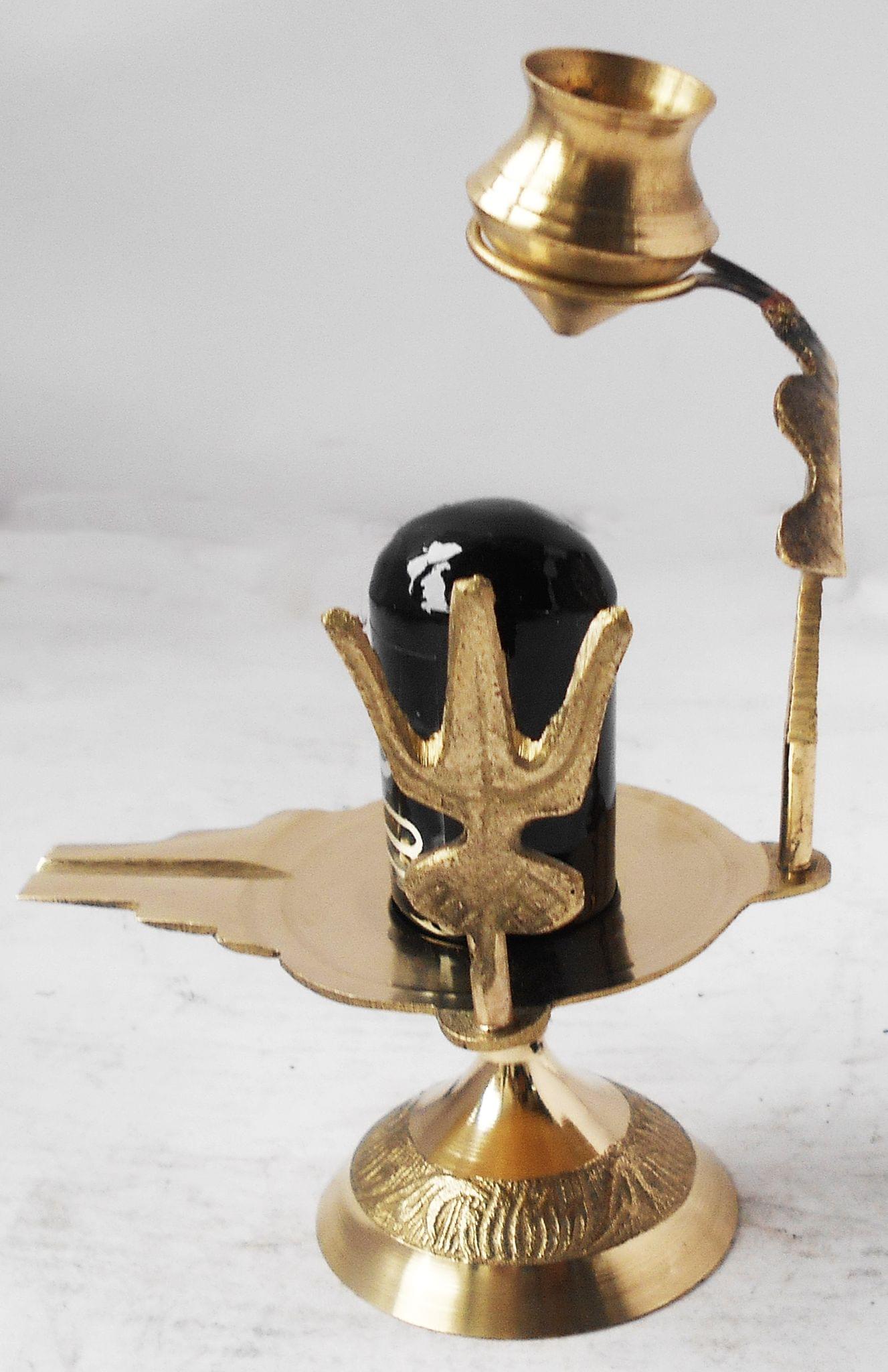 Brass Shiv Ling Black Stone No. 3 - Image 2