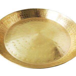 Brass Thaal With Brass Finish Diameter 22 Inch