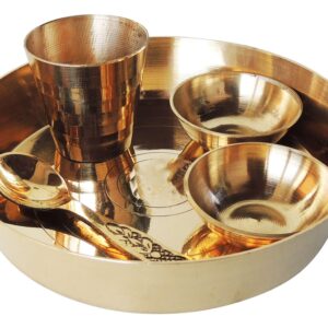 Brass Laddu Gopal Thali Set