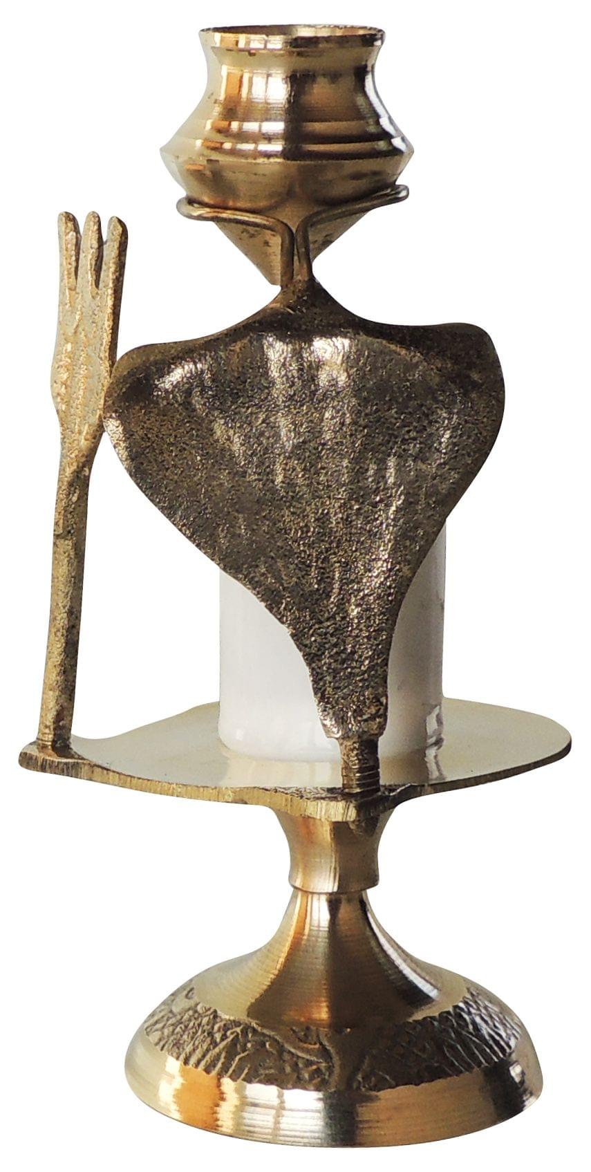 Brass Shiv Ling white Stone No. 2 - Image 3