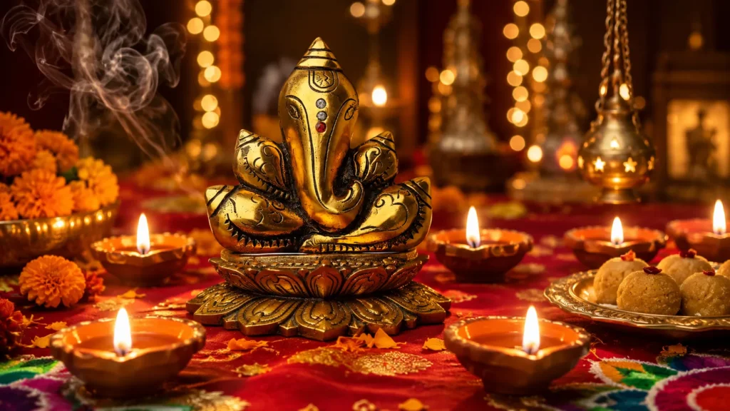 Brass Ganesh Ji Murti Diwali Gift - Bring Home Auspicious Blessings