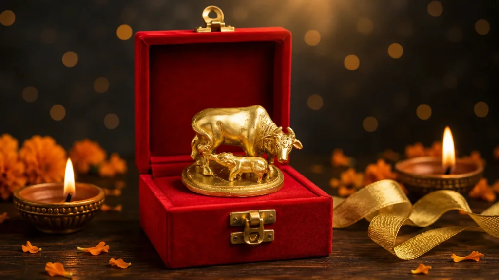 Brass Cow Statue as a Diwali Gift