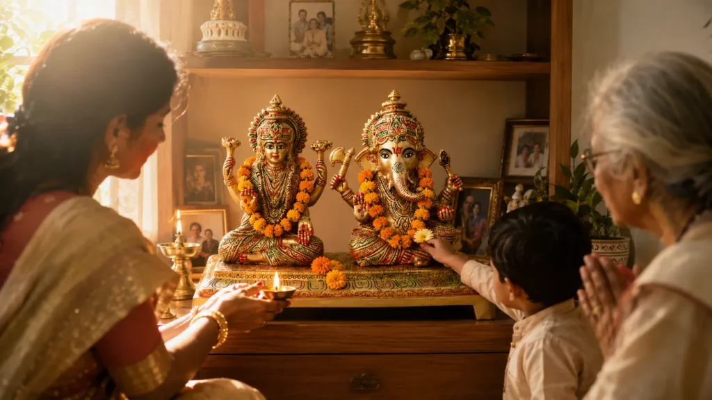 Brass Laxmi Ganesh Murti For Griha Pravesh Gift