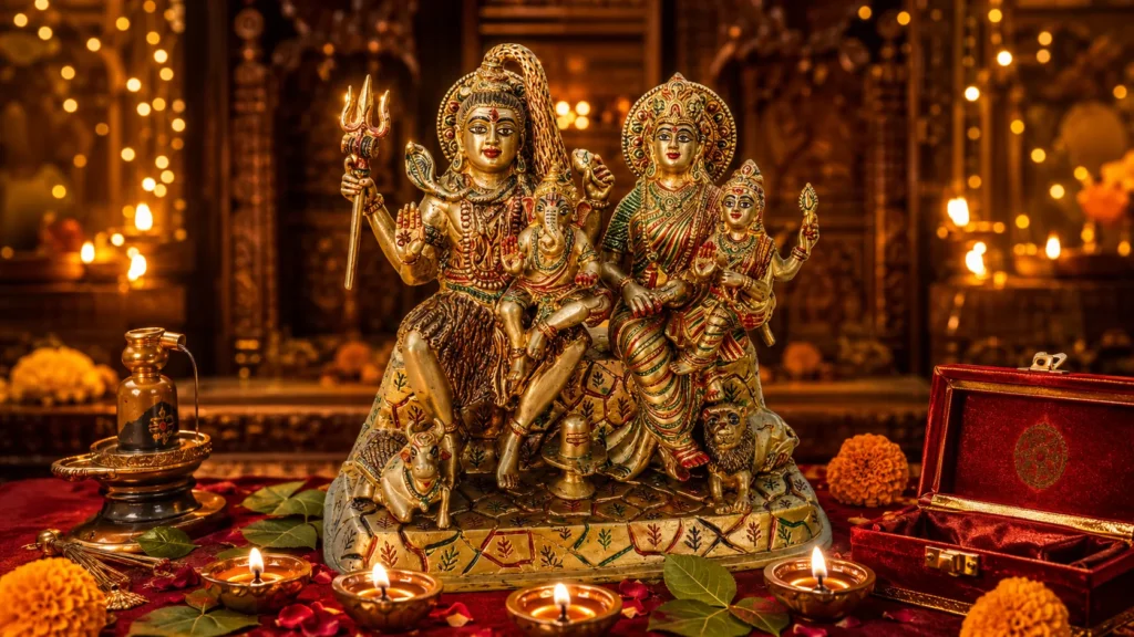 Brass Shiv Parivar Murti For Diwali Gift