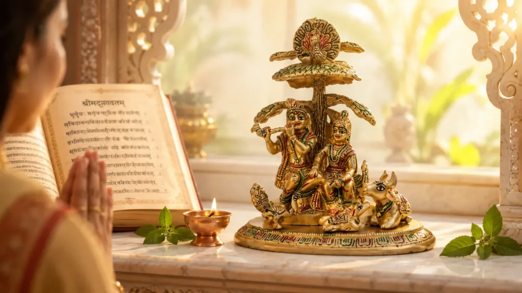 Can We Keep Brass Radha Krishna Idol at Home - What Tradition Says