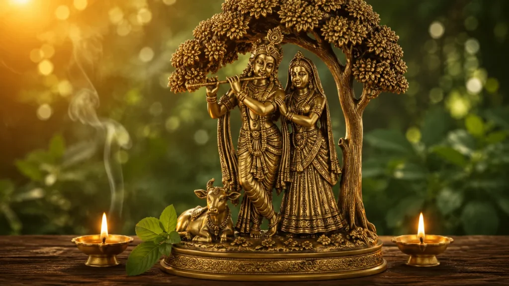 ISKCON Radha Krishna Brass Murti