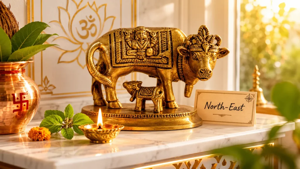 Kamdhenu Cow With Calf Idol - Placement and Vastu Tips