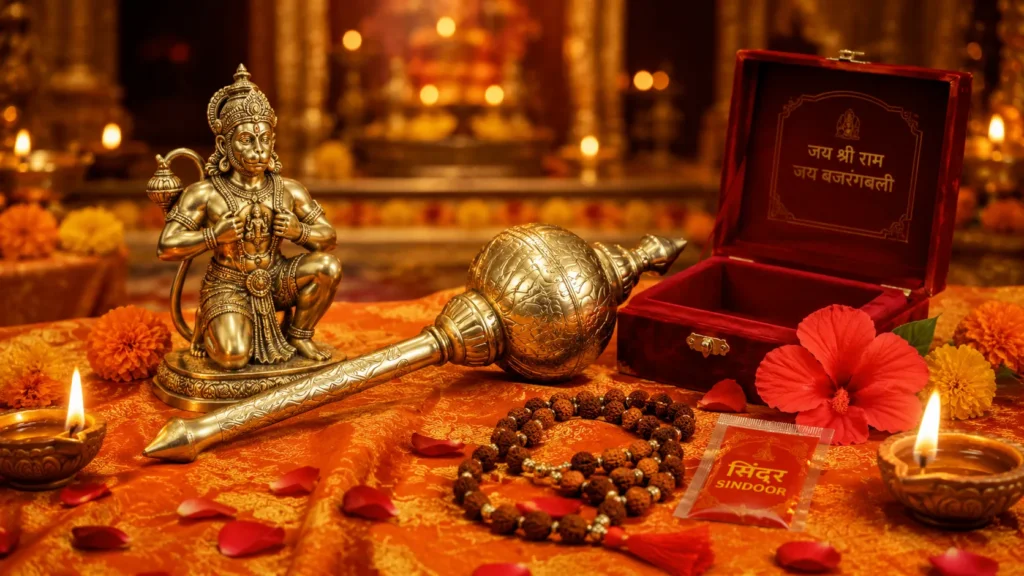 Pair the Brass Hanuman Mace With Other Devotional Gifts