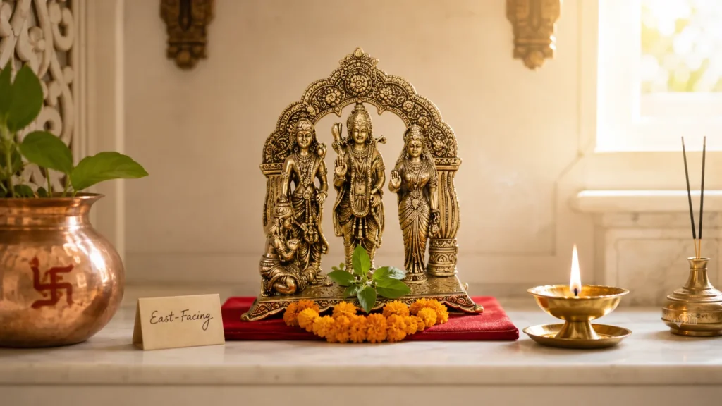 Where to Place a Brass Ram Darbar Murti at Home