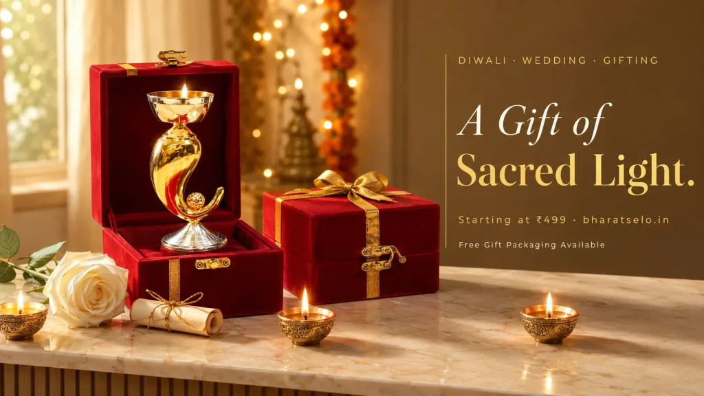 Brass Deepak Diya as a Diwali or Wedding Gift