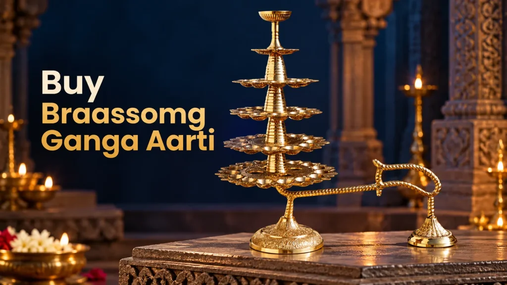 Buy Brass Braassomg Ganga Aarti