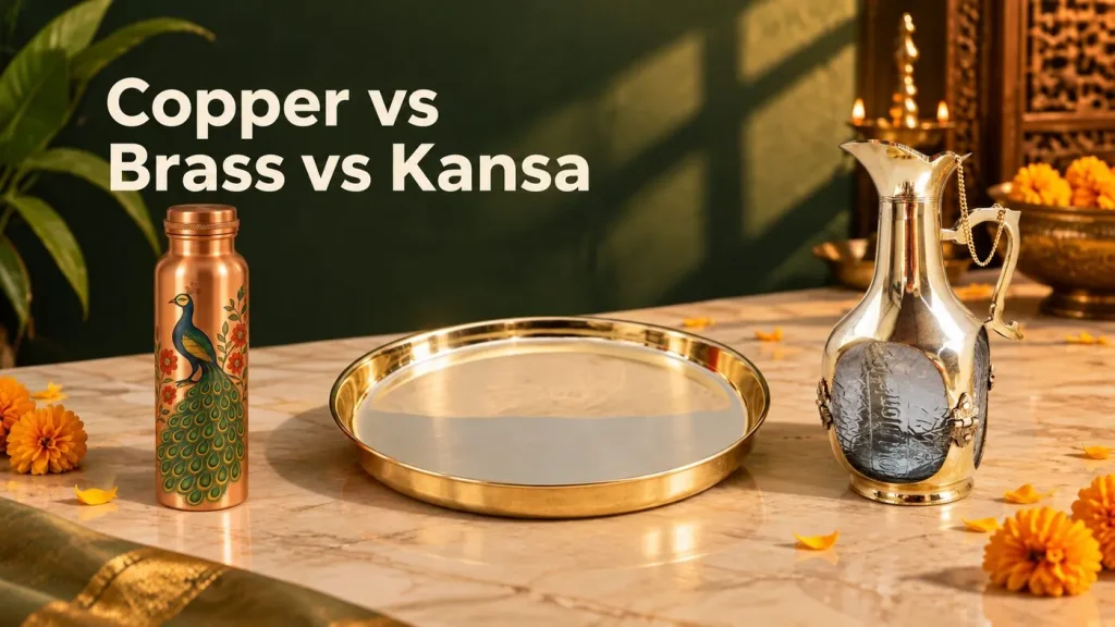 Copper vs Brass vs Kansa at a Glance