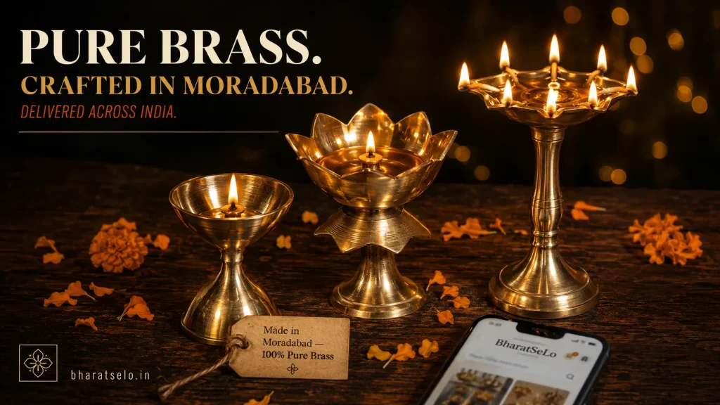 Where to Buy Akhand Brass Table Diya in India
